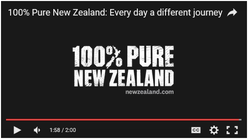 100% Pure New Zealand: Every day a different journey 